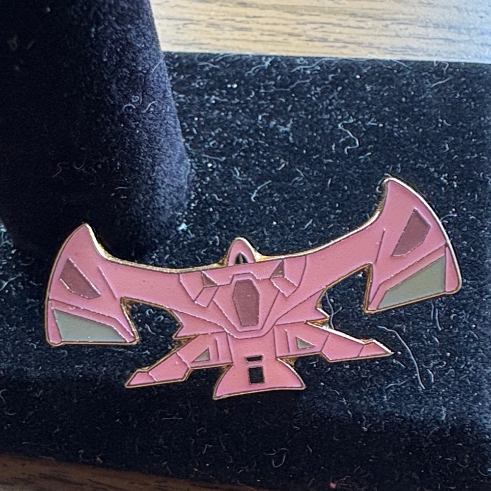 Star Trek Geometric Pink Enamel Pin with Gold Trim